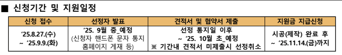 2025년 경기도 소상공인 경영환경개선사업 2차 : 일정, 신청 자격, 지원 내용, 신청 방법 2 2025년 경기도 소상공인 경영환경개선사업 2차 신청 기간 및 지원 일정