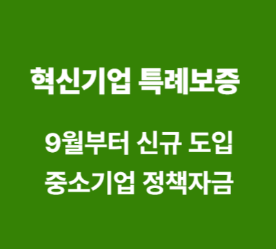 혁신기업 전용 특례보증 도입